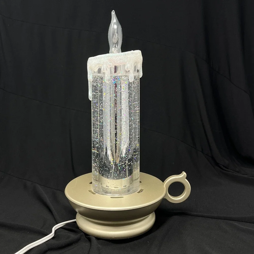 Flameless Glitter Candle Lamp Electric Flickering Flame 11